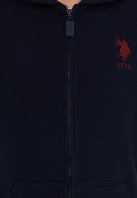 Erkek Lacivert Kapüşonlu Örme Hırka - 50253132001