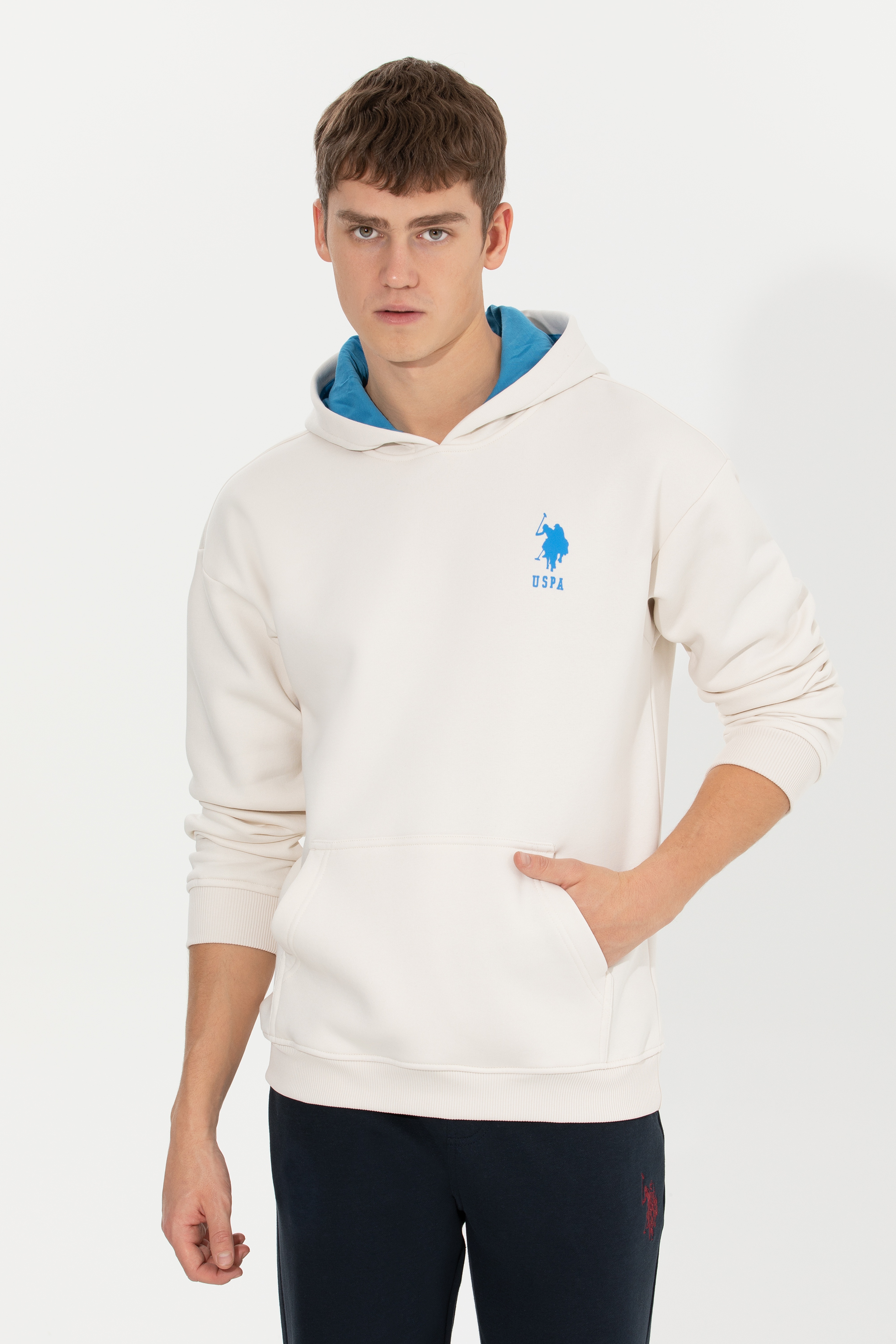 Erkek Ekru Sweatshirt - Image 3