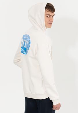 Erkek Ekru Sweatshirt - 50253235019