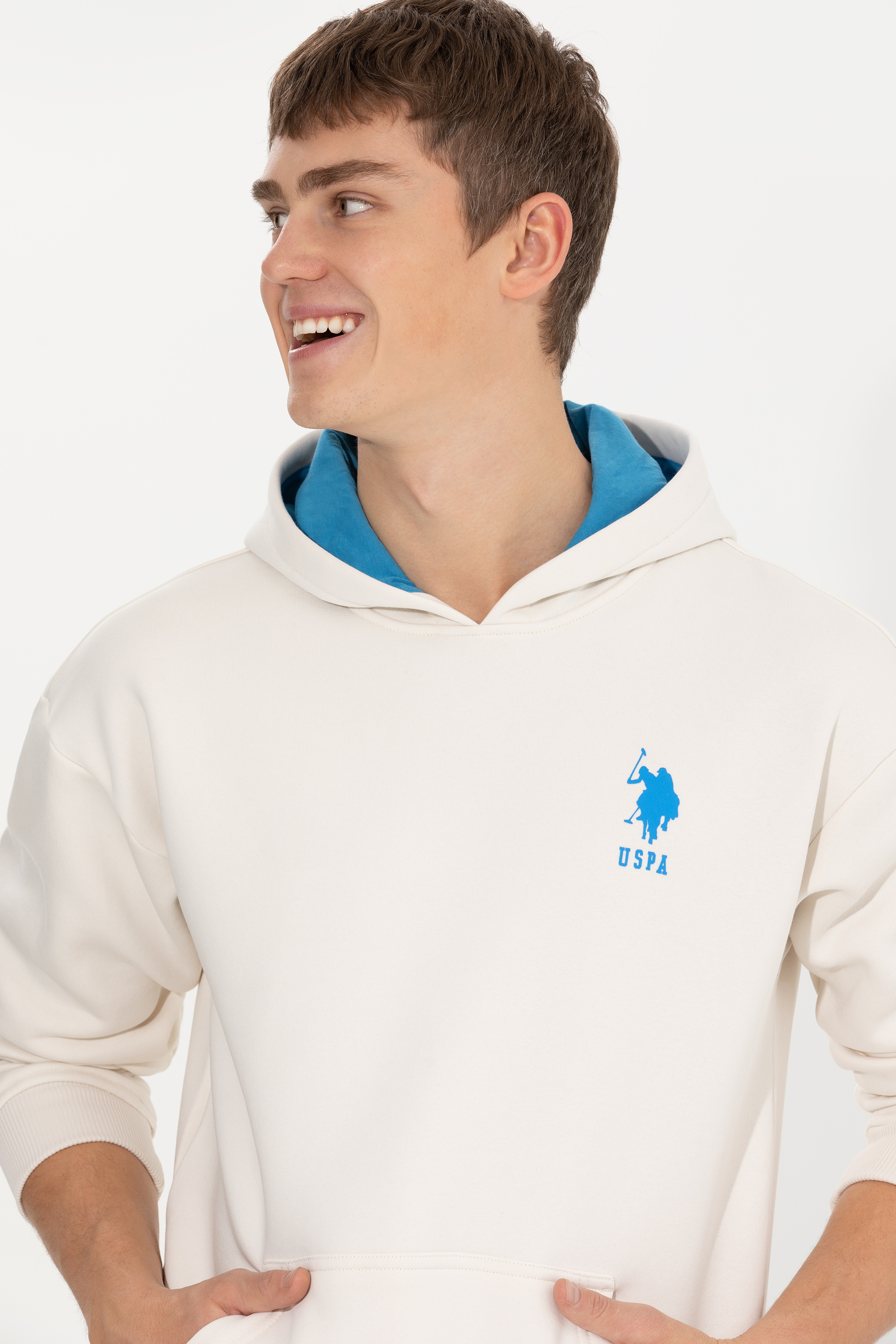 Erkek Ekru Sweatshirt - Image 2