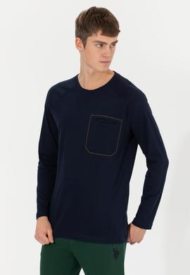 Erkek Lacivert Bisiklet Yaka Sweatshirt - 50256404028
