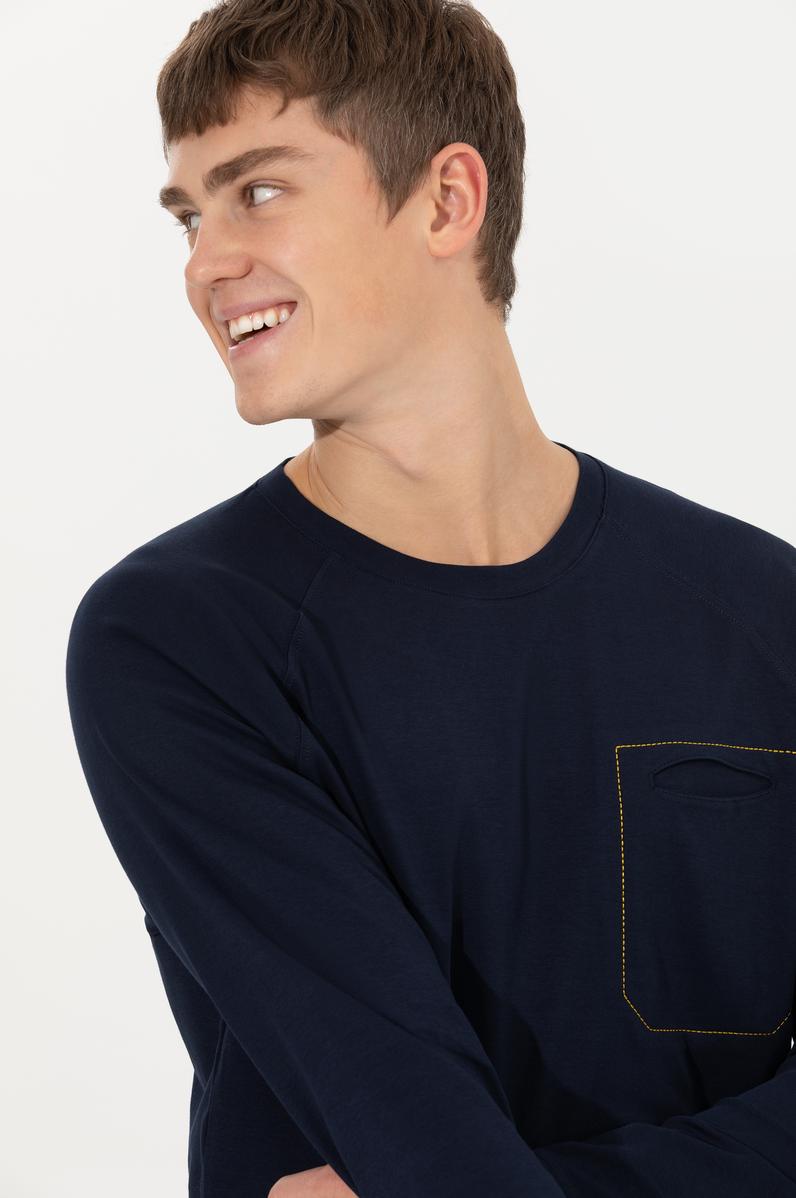 Erkek Lacivert Bisiklet Yaka Sweatshirt