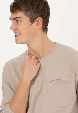 Erkek Taş Bisiklet Yaka Sweatshirt - 50256404043