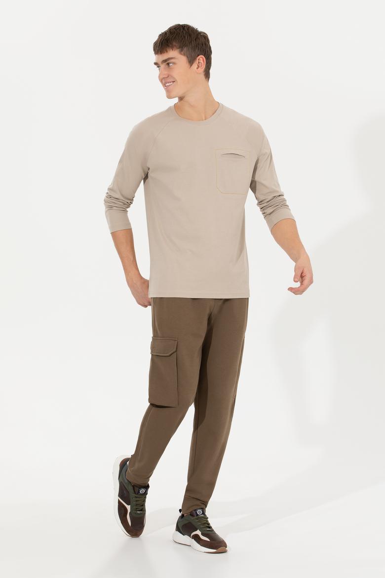 Erkek Taş Bisiklet Yaka Sweatshirt - 50256404043