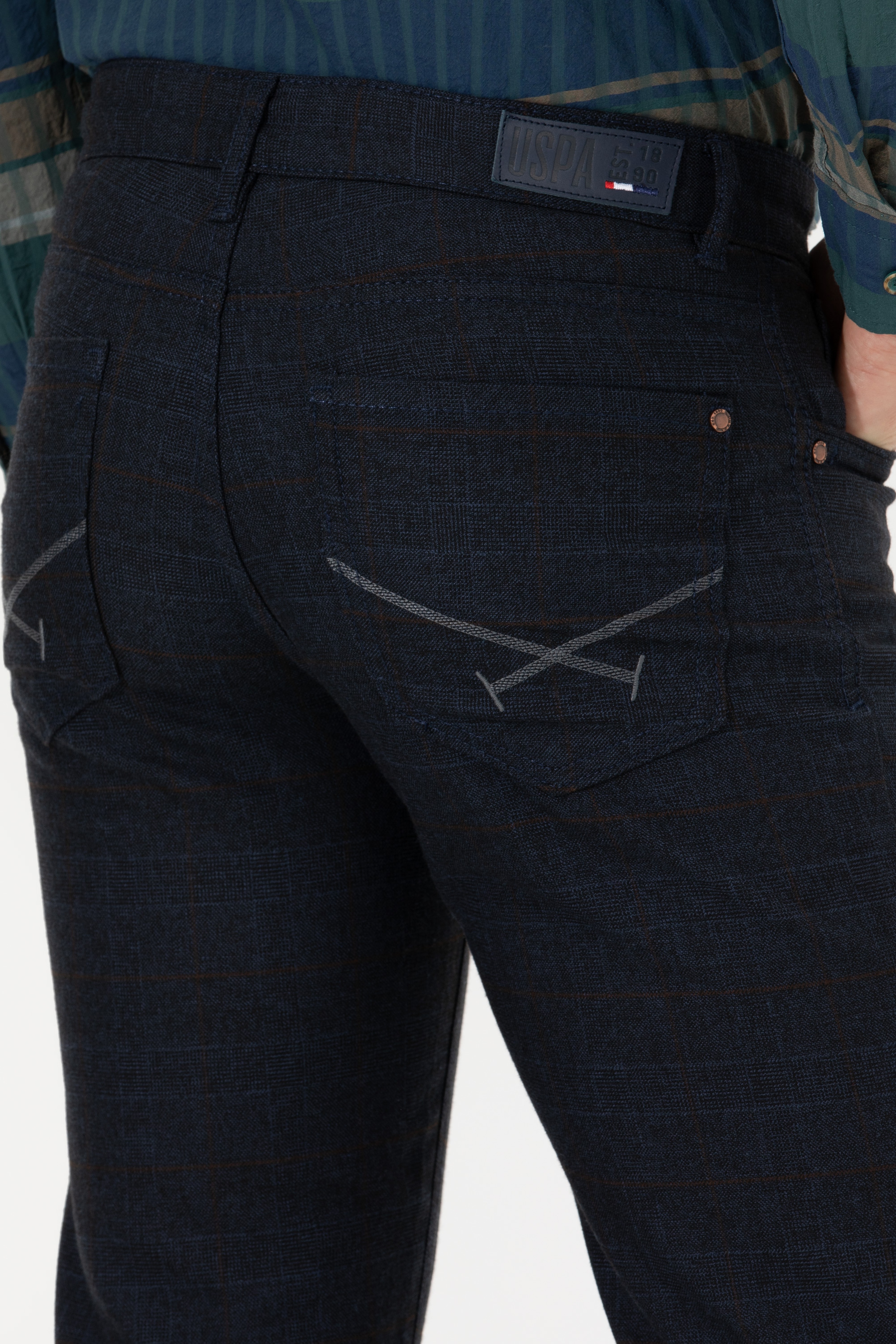Erkek Slim Fit Lacivert Kanvas Pantolon - Image 7