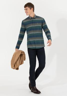 Erkek Lacivert Kanvas Pantolon - 50256539013