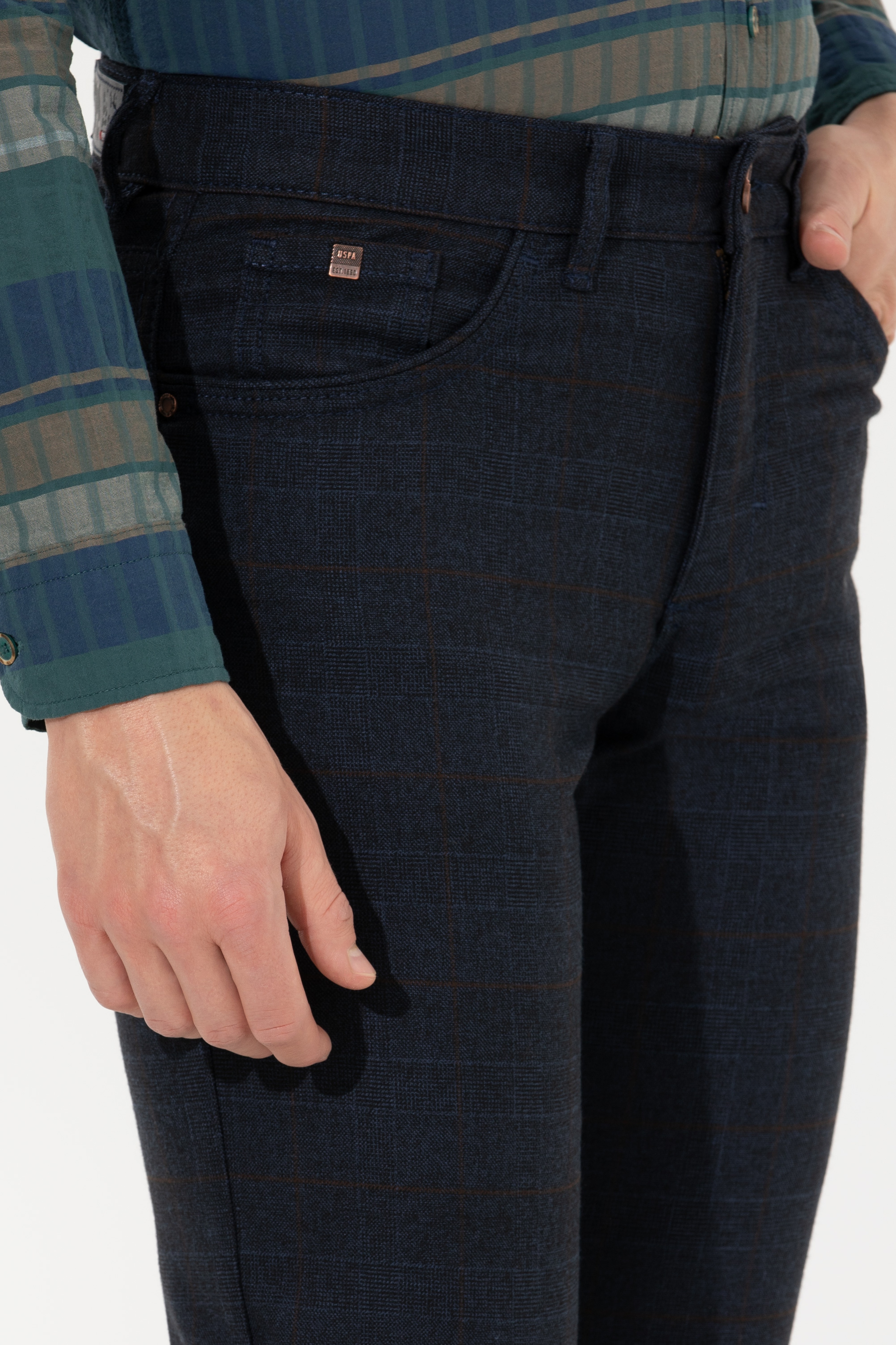 Erkek Slim Fit Lacivert Kanvas Pantolon - Image 5