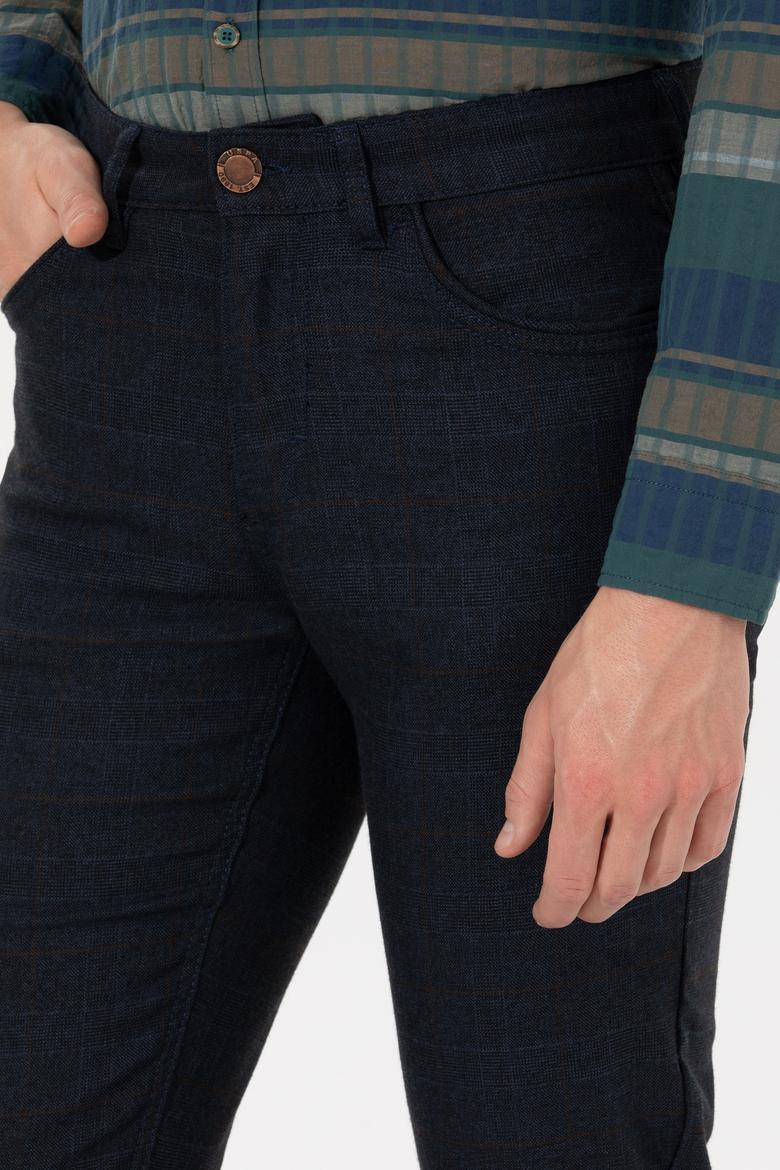 Erkek Lacivert Kanvas Pantolon - 50256539013