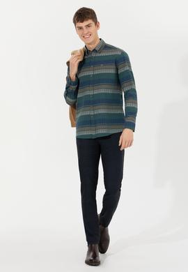 Erkek Lacivert Kanvas Pantolon - 50256539013