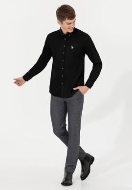Erkek Siyah Uzun Kollu Basic Gömlek - 50256694084
