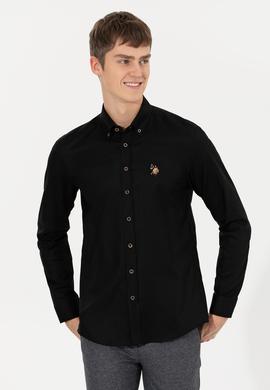 Erkek Siyah Uzun Kollu Basic Gömlek - 50256694084