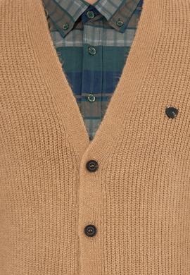 Erkek Camel Melanj Triko Hırka - 50257856026