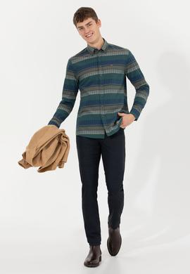Erkek Yeşil Uzun Kollu Gömlek - 50253871010