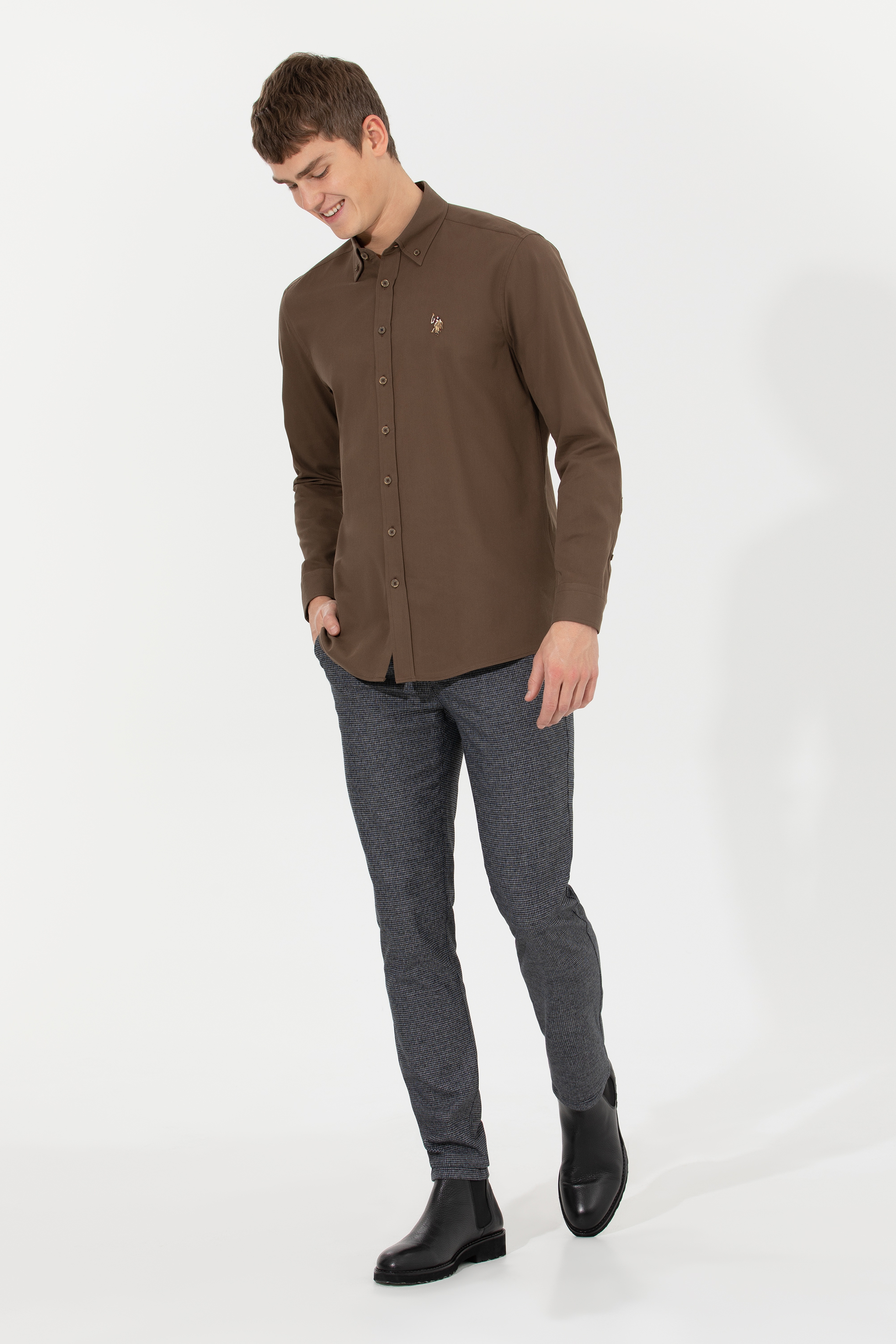 Erkek Slim Fit Lacivert Kanvas Pantolon