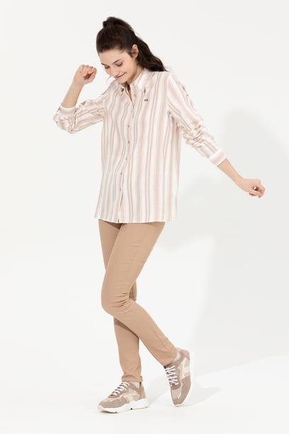 Kadın Camel Toothpick Fit Pantolon