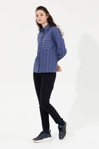 Kadın Lacivert Toothpick Fit Pantolon