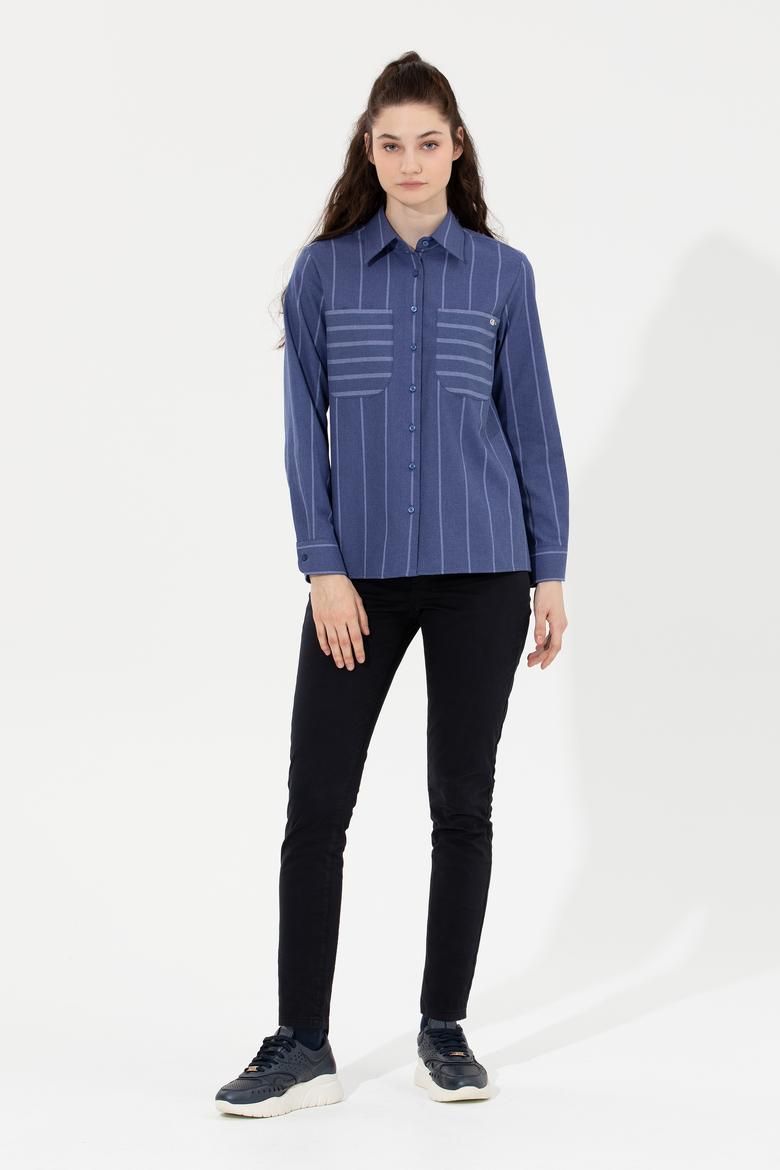 Kadın Lacivert Toothpick Fit Pantolon