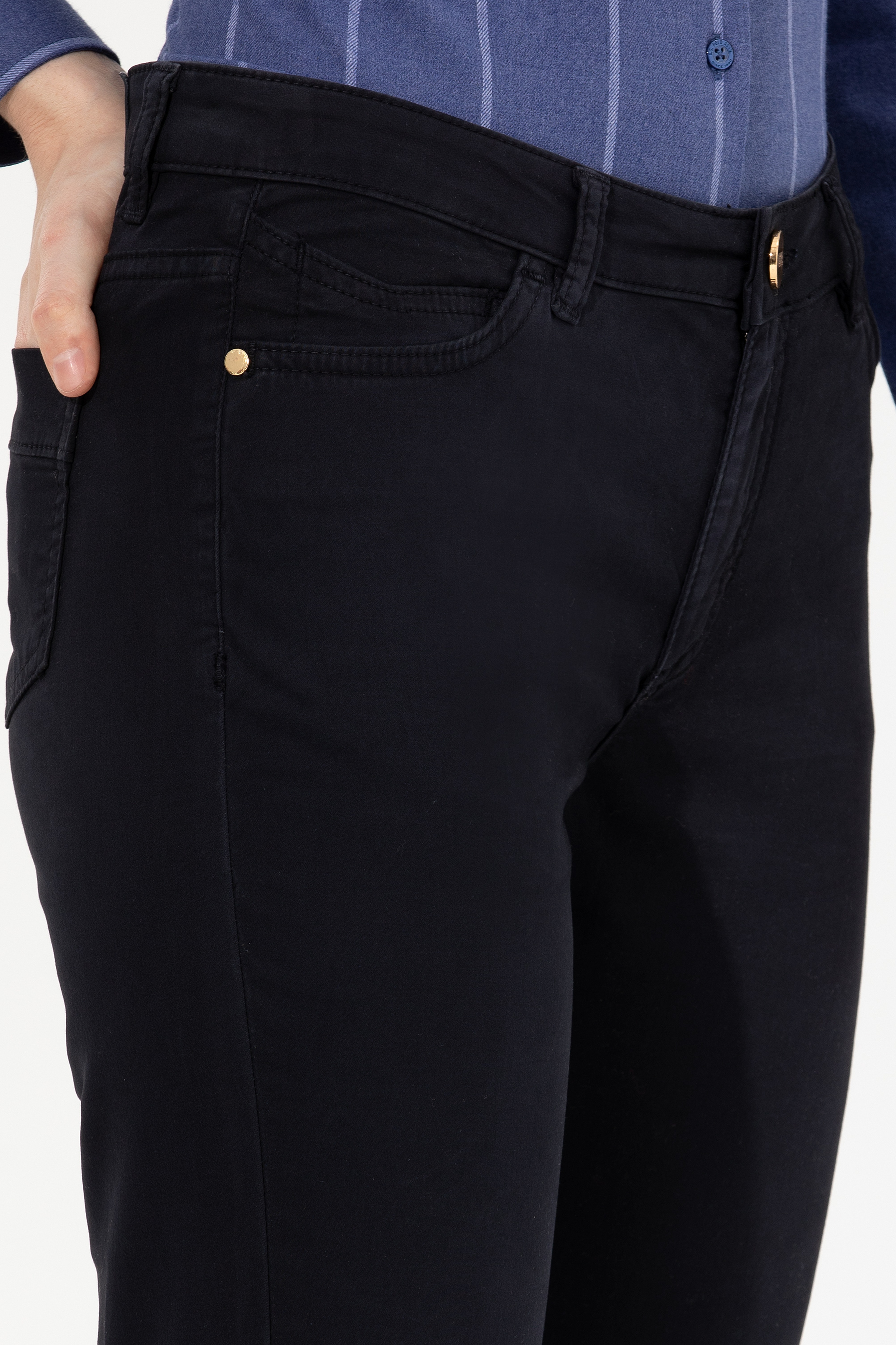 Kadın Lacivert Toothpick Fit Pantolon