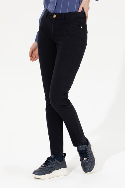 Kadın Lacivert Toothpick Fit Pantolon