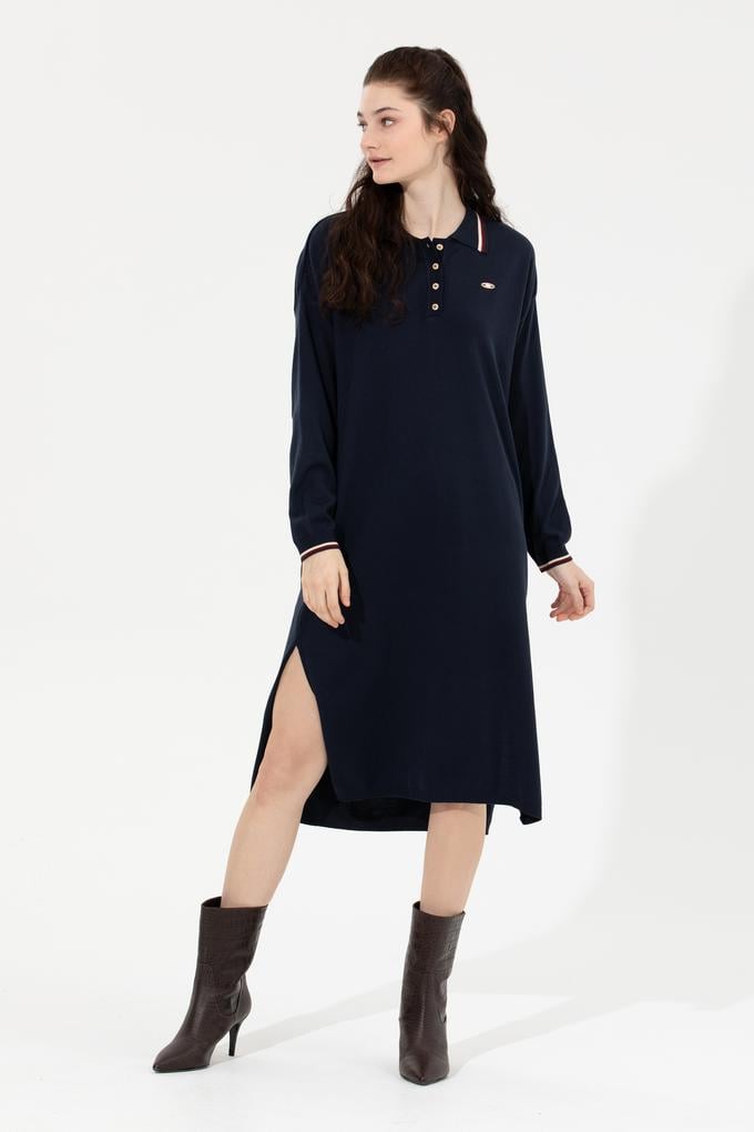 Kadın Lacivert Triko Elbise