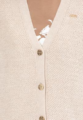 Kadın Krem Melanj Triko Hırka - 50261324021