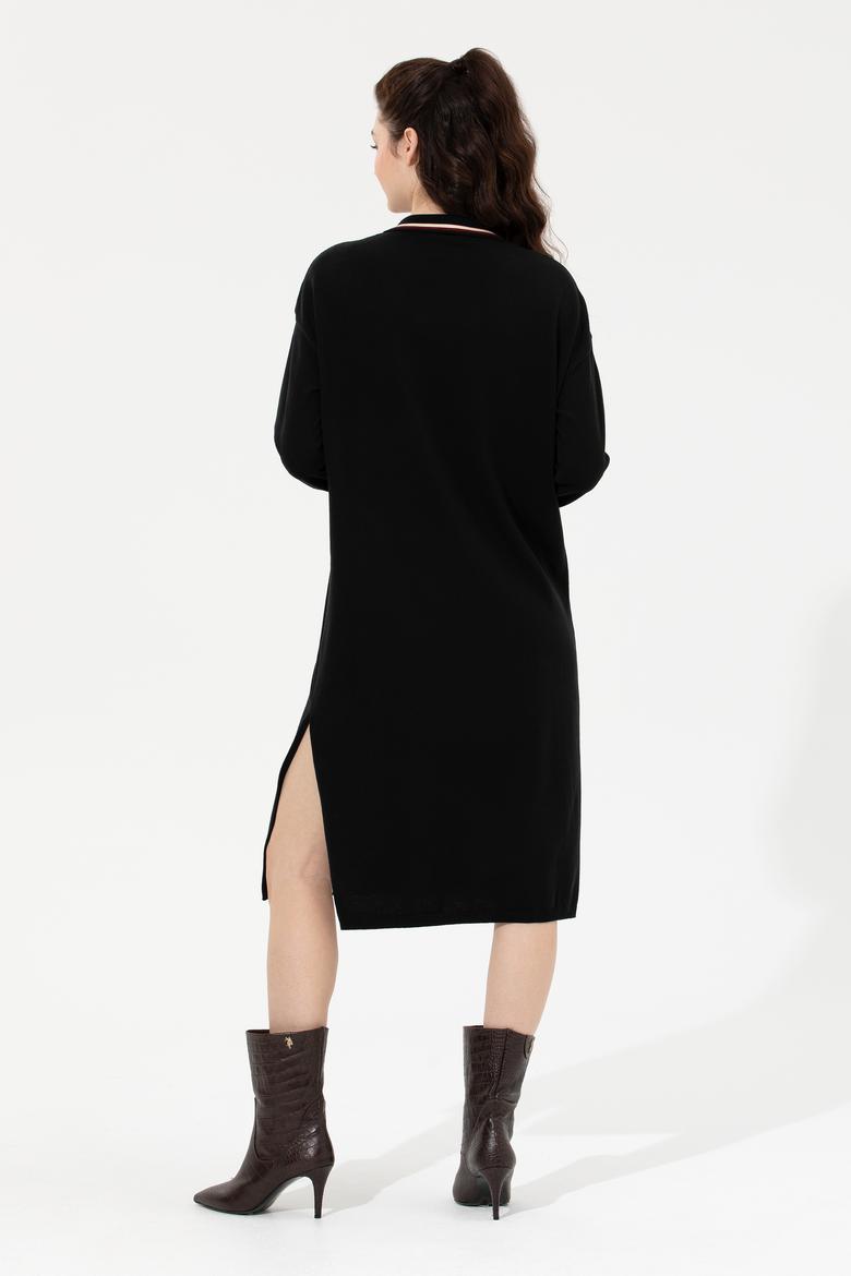 Kadın Siyah Triko Elbise - 50253948012