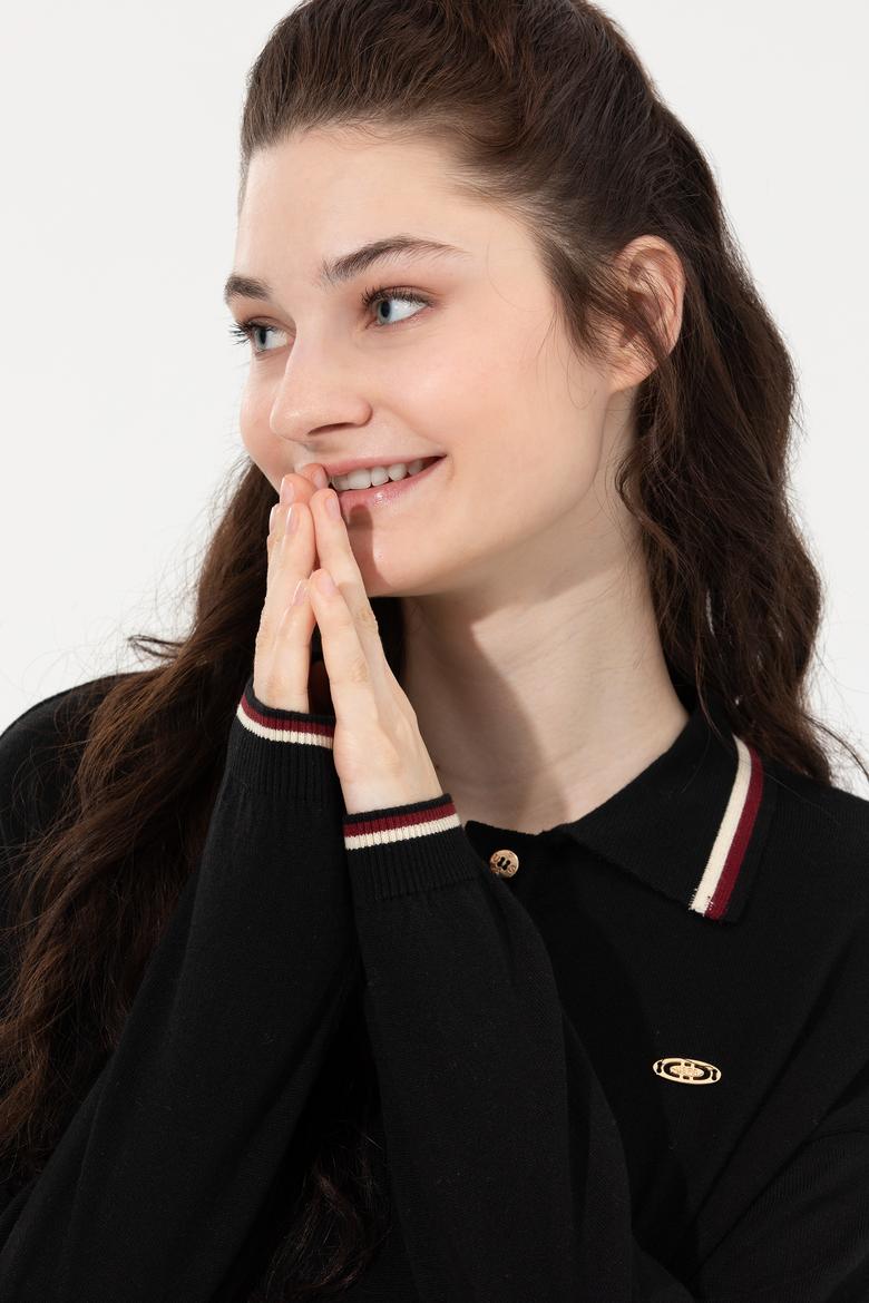 Kadın Siyah Triko Elbise - 50253948012