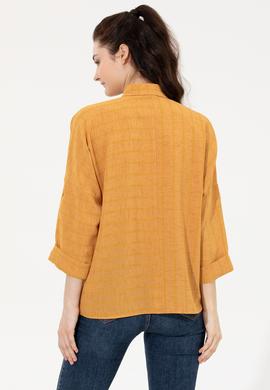 Kadın Safran Uzun Kollu Gömlek - 50254665003
