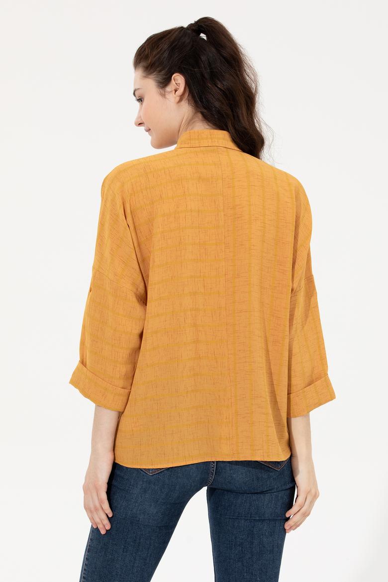 Kadın Safran Uzun Kollu Gömlek - 50254665003