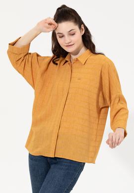Kadın Safran Uzun Kollu Gömlek - 50254665003