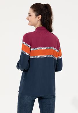 Kadın Lacivert Uzun Kollu Gömlek - 50261135004