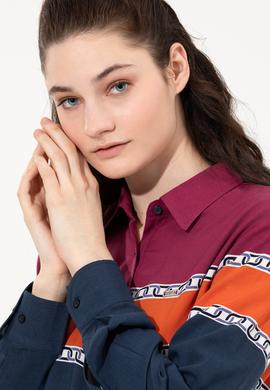 Kadın Lacivert Uzun Kollu Gömlek - 50261135004