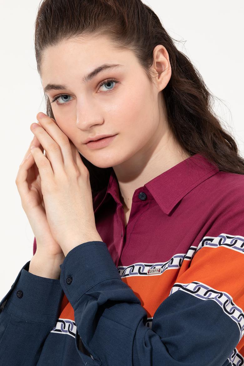 Kadın Lacivert Uzun Kollu Gömlek - 50261135004