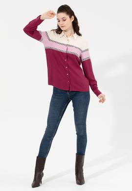 Kadın Pembe Uzun Kollu Gömlek - 50261135012