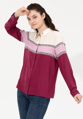 Kadın Pembe Uzun Kollu Gömlek - 50261135012