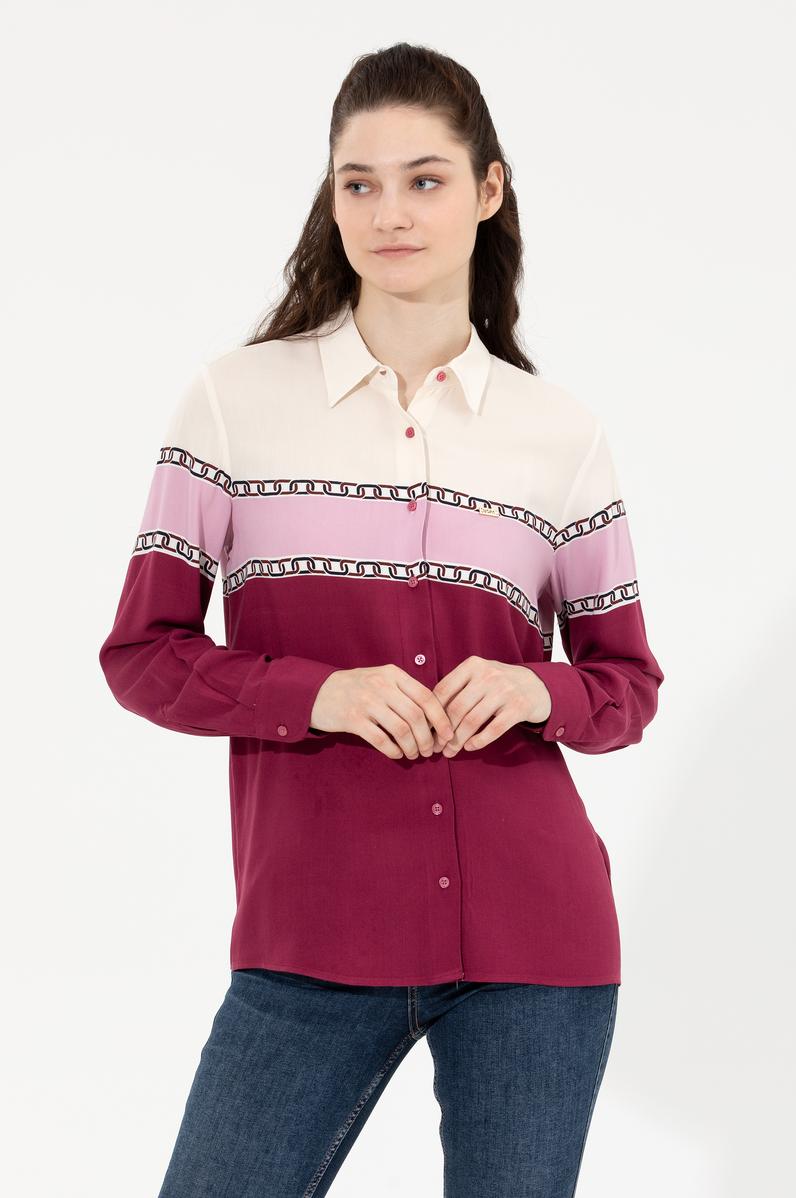 Kadın Pembe Uzun Kollu Gömlek