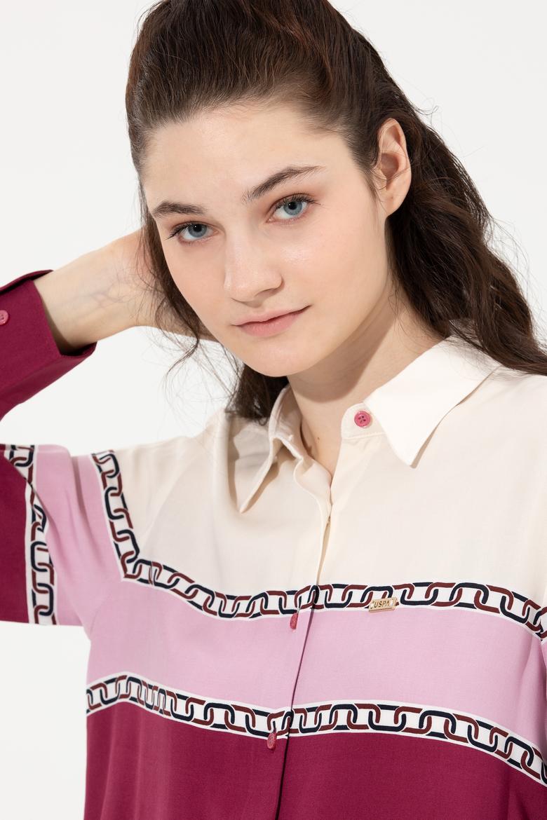 Kadın Pembe Uzun Kollu Gömlek - 50261135012