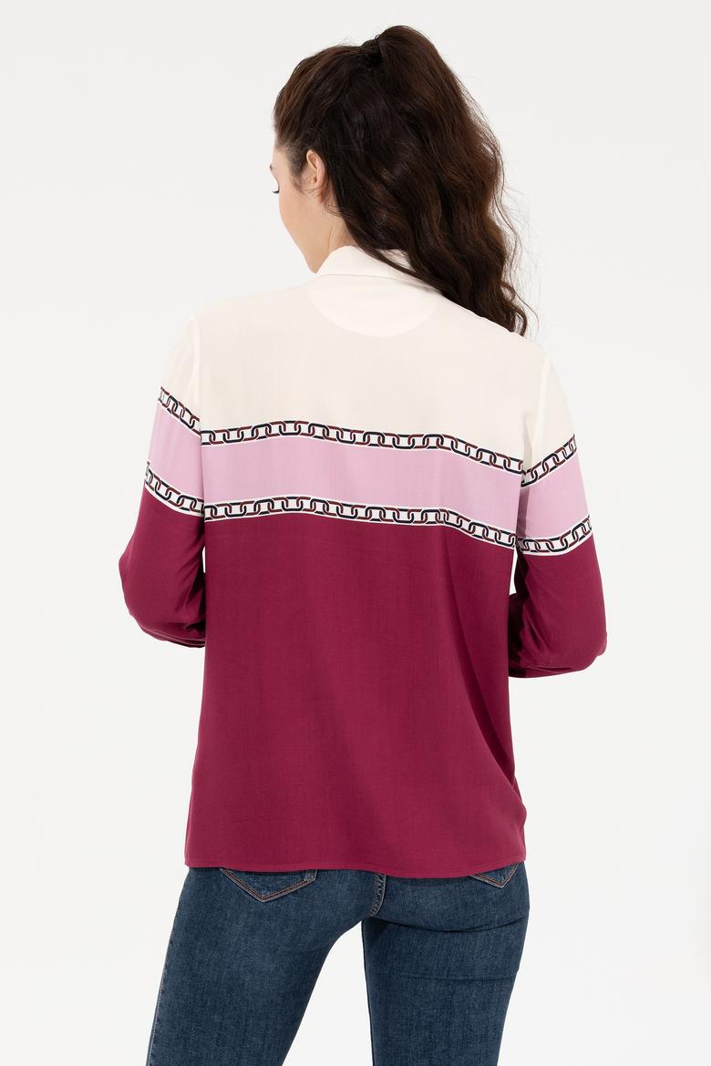 Kadın Pembe Uzun Kollu Gömlek - 50261135012