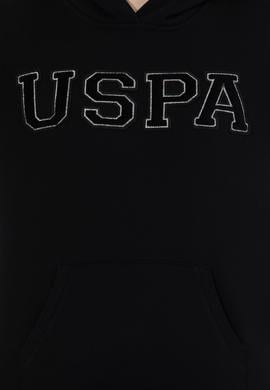 Kadın Siyah Kapüşonlu Basic Sweatshirt - 50261254013