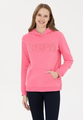 Kadın Pembe Kapüşonlu Basic Sweatshirt - 50261254045
