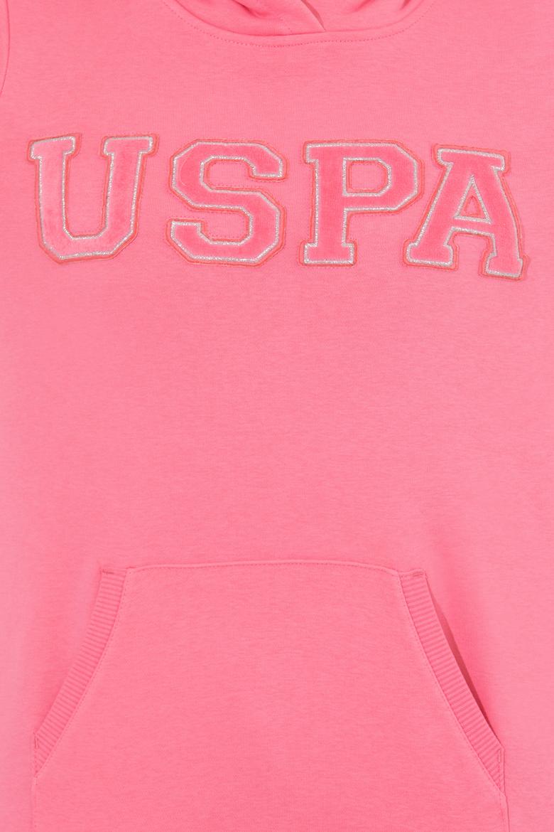 Kadın Pembe Kapüşonlu Basic Sweatshirt - 50261254045