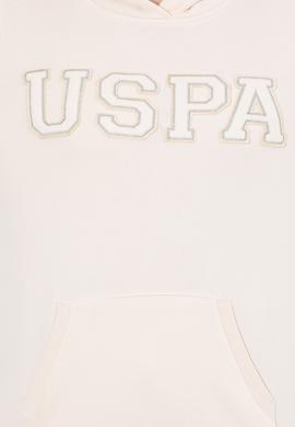 Kadın Ekru Kapüşonlu Basic Sweatshirt - 50261254064