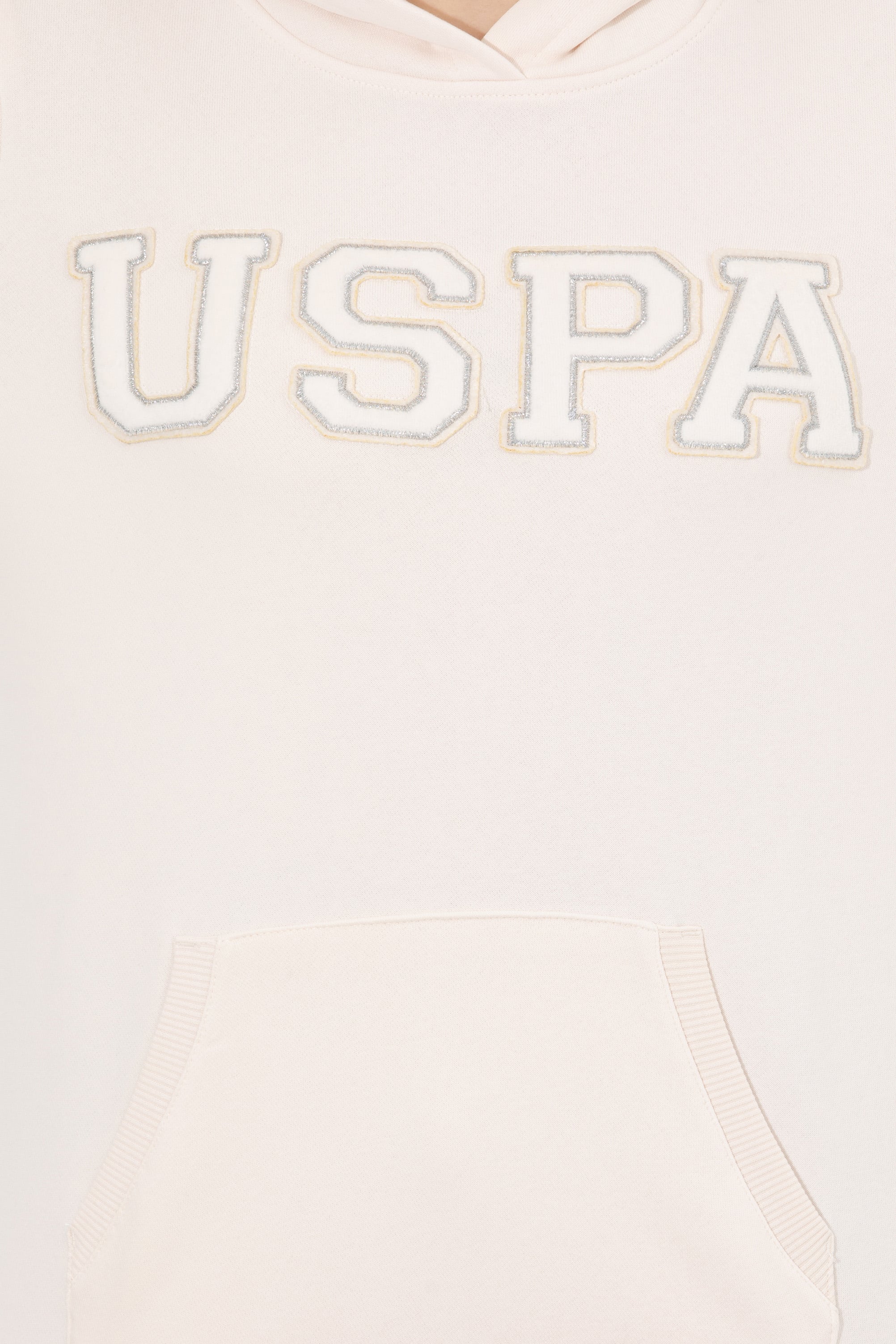 Kadın Ekru Kapüşonlu Basic Sweatshirt