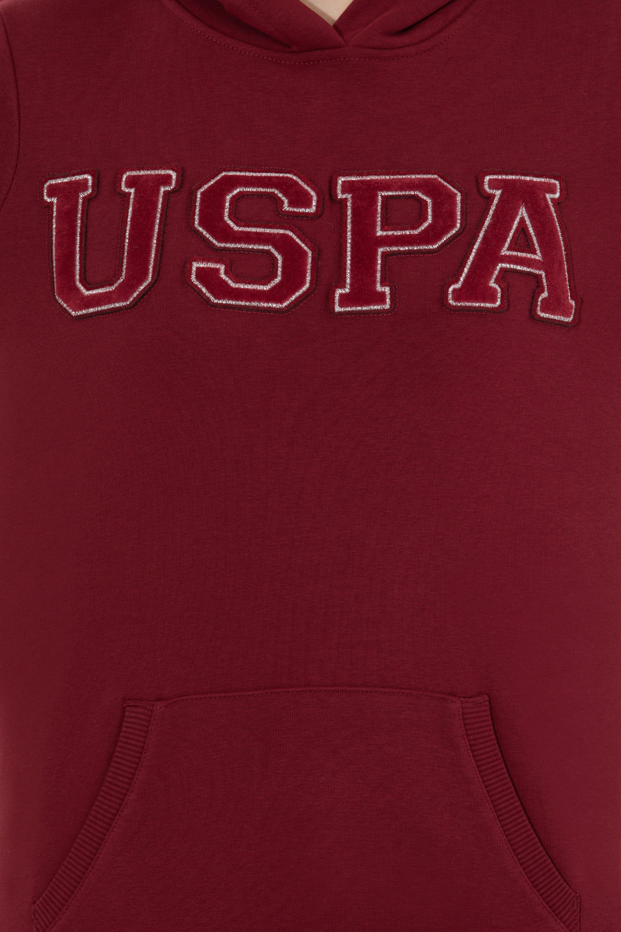Kadın Vİşne Kapüşonlu Basic Sweatshirt - Image 6