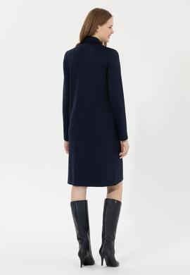 Kadın Lacivert Polo Yaka Örme Elbise - 50254418003