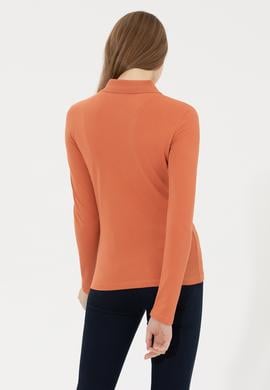 Kadın Kiremit Basic Sweatshirt - 50262813008