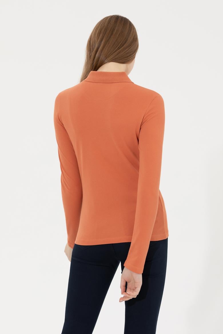 Kadın Kiremit Basic Sweatshirt - 50262813008