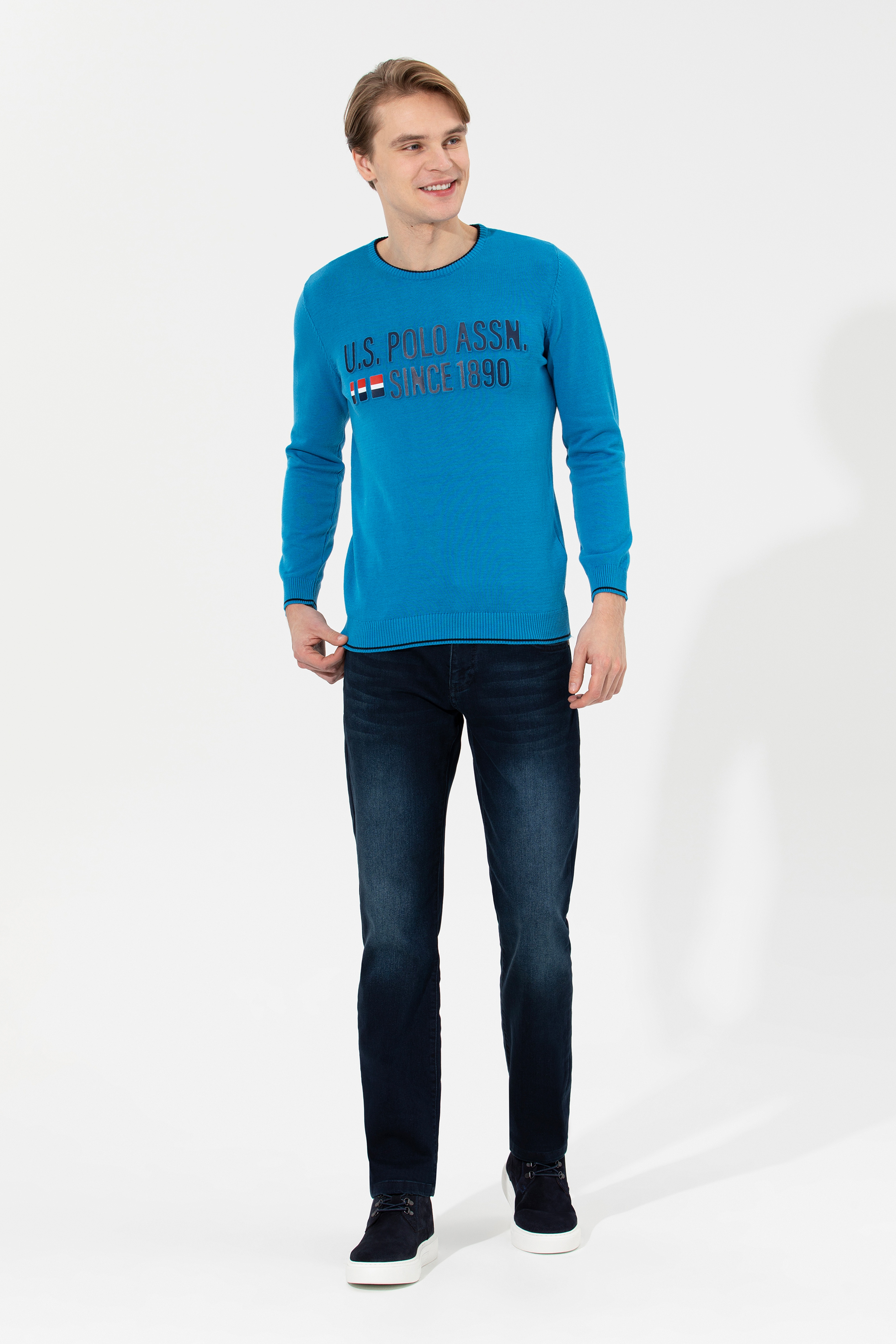 Erkek Koyu Mavi Jean Pantolon - Image 3
