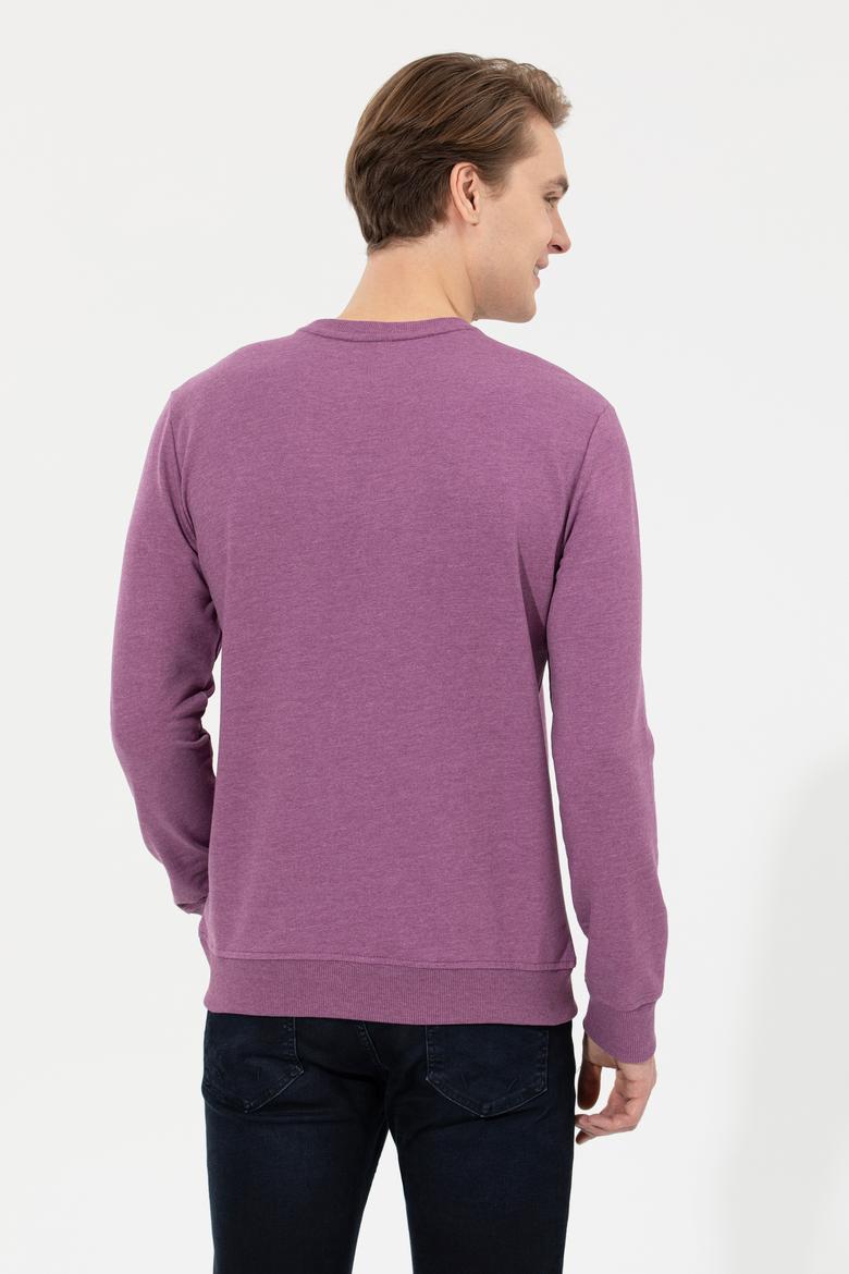 Erkek Menekşe Melanj Sweatshirt - 50253270041