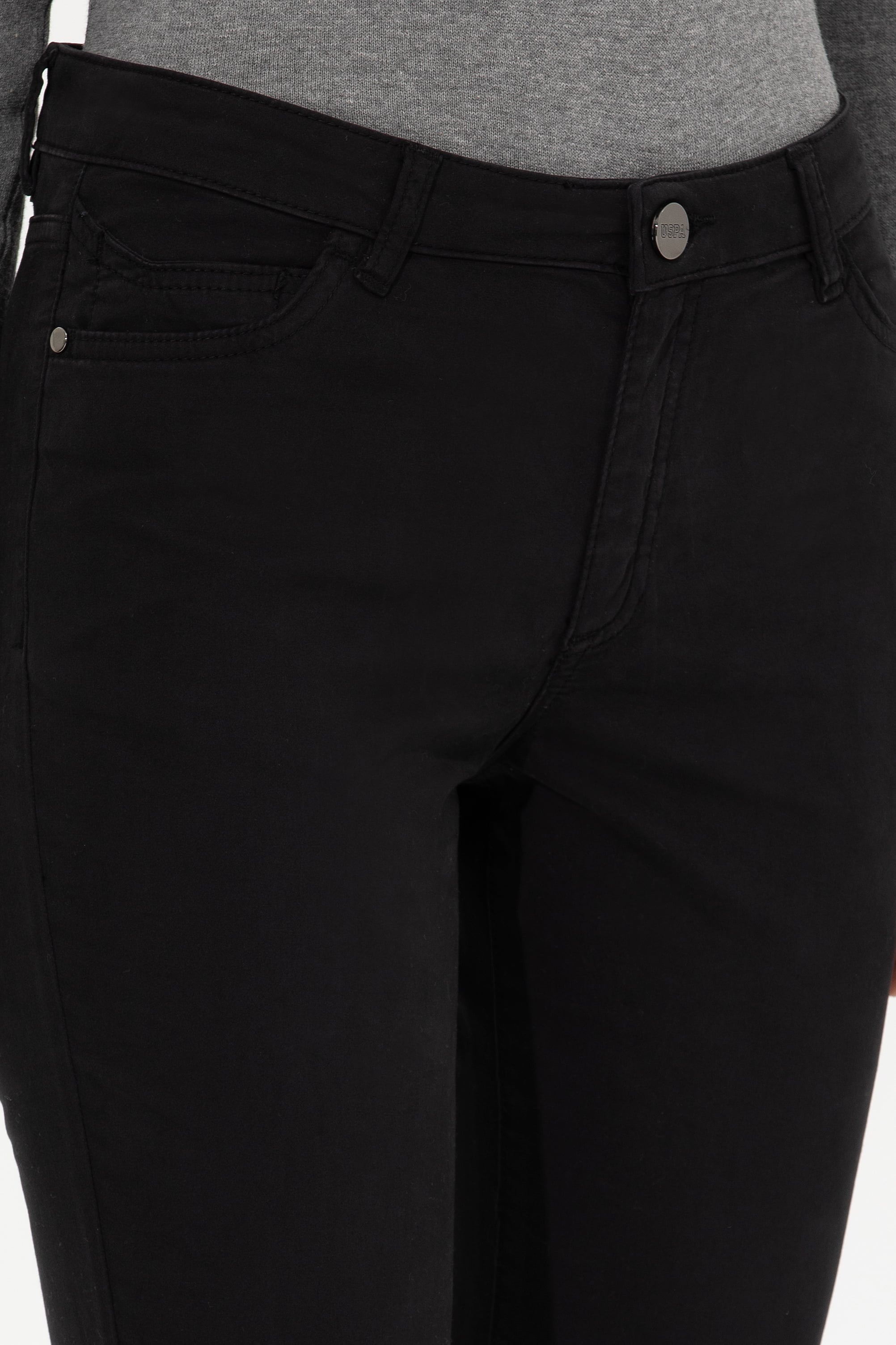Kadın Siyah Toothpick Fit Pantolon - Image 6